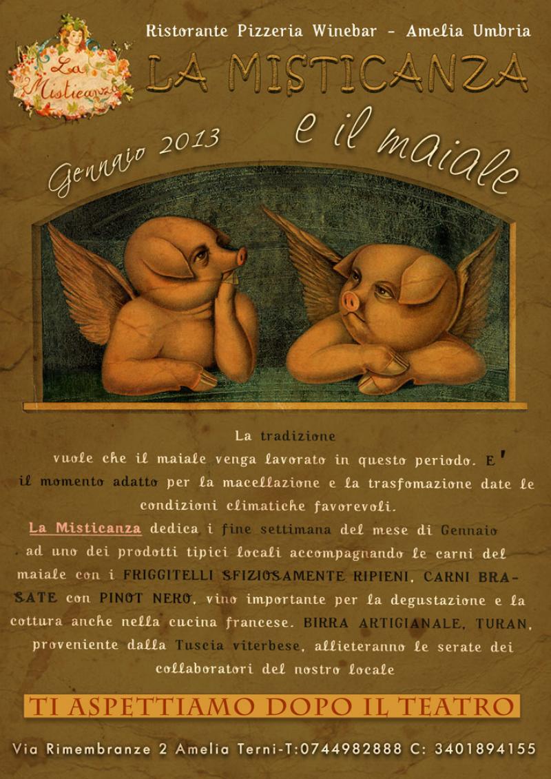 Locandine la misticanza ristorante amelia Umbria